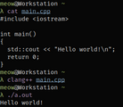 clang screenshot