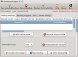 gadmin-rsync screenshot