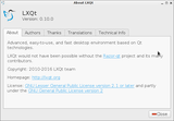 lxqt-about screenshot