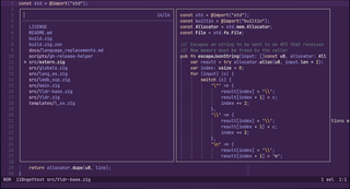 modal CLI text editor Helix