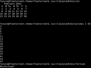 Plan 9 userland tools