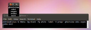 Creates X menus from the shell