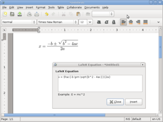 equation editor plugin for AbiWord
