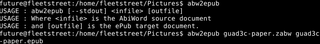 AbiWord to EPUB format converter