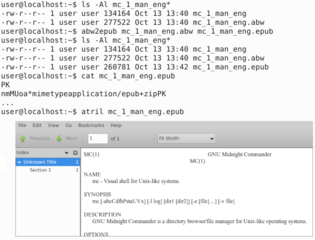 AbiWord to EPUB format converter