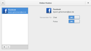 GNOME Control Center account plugin for single signon - facebook