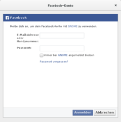 GNOME Control Center account plugin for single signon - facebook
