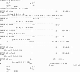 GNU Accounting utilities for process and login accounting
