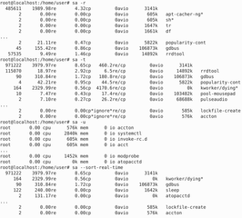 GNU Accounting utilities for process and login accounting