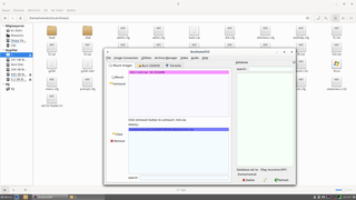 An image mounted to a virtual drive