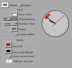 Analog dockapp clock for GNUstep