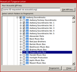 main window allowing folder selection