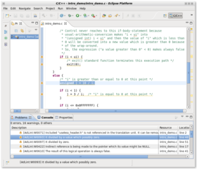 Integrating AdLint into Eclipse the IDE