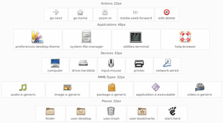 freedesktop iconnames