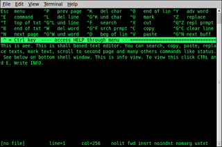 An easy to use screen-based editor