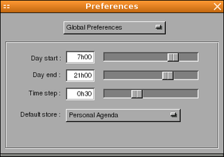 Preferences dialog