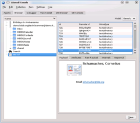 management and debugging console for akonadi