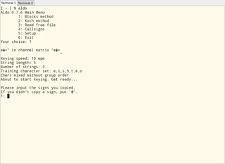 Morse code training program