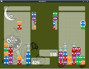 Puyo Puyo-style puzzle game for up to two players