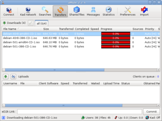 client for the eD2k and Kad networks, like eMule