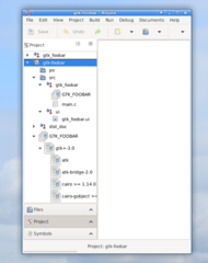 create a new project - GTK+ (simple)