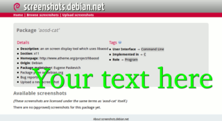an on screen display tool which uses libaosd