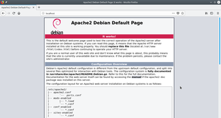 Default startpage from Apache2 in Webbrowser after installation