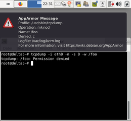 Overview of a notification following a denied command (version 2.13.2-10)