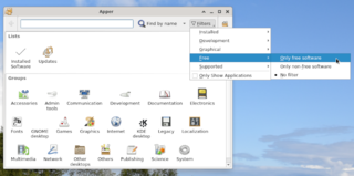 KDE package management tool using PackageKit