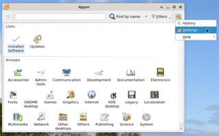 KDE package management tool using PackageKit