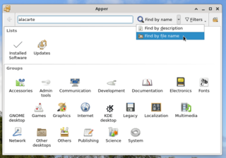 KDE package management tool using PackageKit