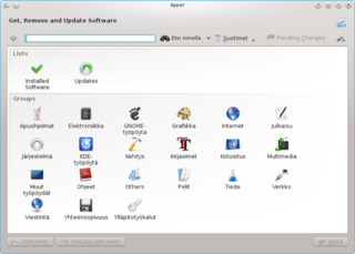 KDE package management tool using PackageKit