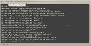 search for files within Debian packages (command-line interface)