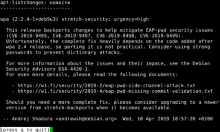 from version 3.10 Debian Stable 20190414