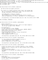 package change history notification tool