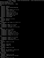 recursively lists package dependencies