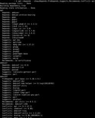 recursively lists package dependencies
