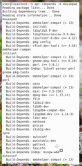 recursively lists package dependencies