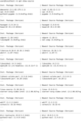 Shows source-package information