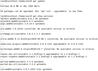 apt-show-versions (without key) - autodate,  No available version...