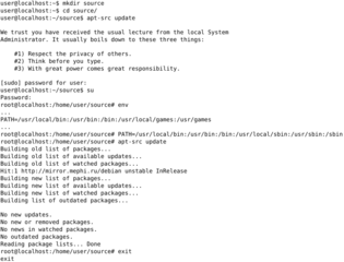 manage Debian source packages