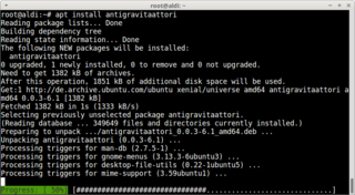 Package installation using apt
