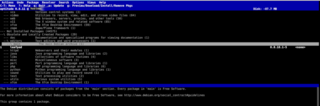 terminal-based package manager