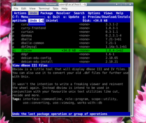 undo (restore old status, delete label "install" or "delete") - press "CTRL+u"