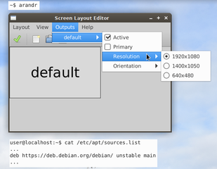 Simple visual front end for XRandR