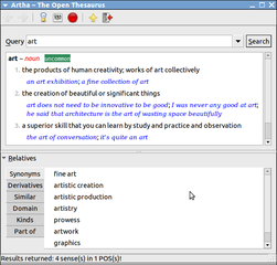 output for 'art' usages