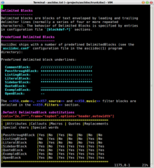 Highly configurable text format for writing documentation