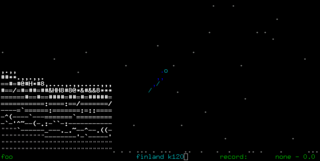 Small and funny ASCII-art game about ski jumping