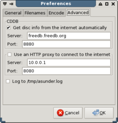 Graphical audio CD ripper and encoder