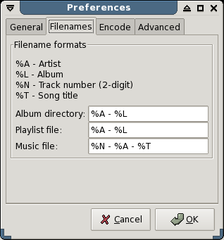 Graphical audio CD ripper and encoder